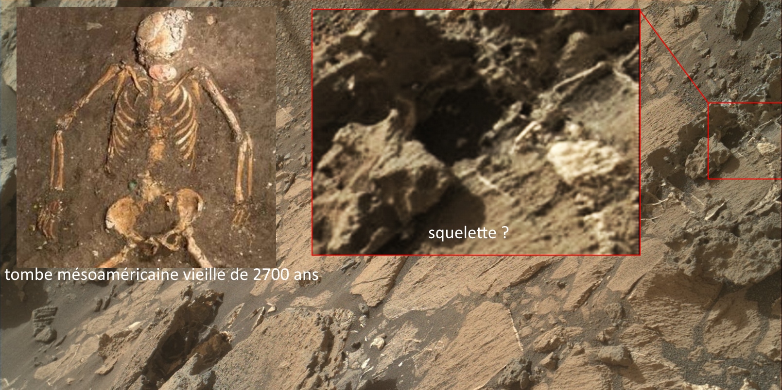 Squelette sur mars